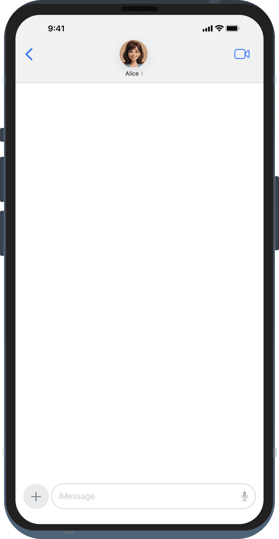 iMessage conversation with Alice